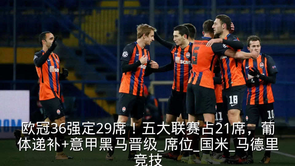 欧冠36强定29席！五大联赛占21席，葡体递补+意甲黑马晋级_席位_国米_马德里竞技